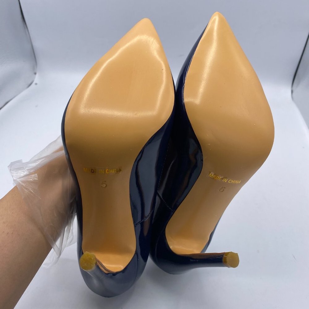 Elegant Blue Stiletto Heels - Picture 9 of 11